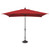 10ft Outdoor Patio Rectangle Sunbrella Market Umbrella with Black Push Button Tilt, Red