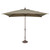 10ft Outdoor Patio Rectangle Market Umbrella with Bronze Push Button Tilt, Taupe Brown