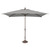 10ft Outdoor Patio Rectangle Sunbrella Market Umbrella with Bronze Push Button Tilt, Silver