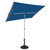 6.75' Outdoor Patio Rectangle Balcony Umbrella, Ocean Blue