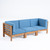 3pc Blue and Brown Outdoor Patio Sectional Sofa Set 30.25" - Resort-like Flair for Your Outdoor Space