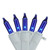 50 Blue Mini Icicle Window Curtain Christmas Lights - 2.67 ft White Wire