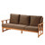 31" x 84" Chocolate Brown Eucalyptus Grandis Wood Sofa