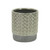 6.25" Large Gray Lattice Outdoor Planter Pot