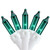 100 Count Teal Mini Icicle Christmas Lights, 3.5 ft White Wire