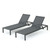 10-Piece Contemporary Aluminum Outdoor Furniture Patio Conversation Set - Dark Gray Cushions