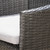 10-Piece Contemporary Aluminum Outdoor Furniture Patio Conversation Set - Dark Gray Cushions