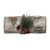 7.5" Gray and Green Christmas Birch Log Tealight Candle Holder