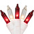 Mini Christmas Light Set - Red and Clear - 7' White Wire - 35ct