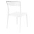 33" White Refined Patio Dining Chair