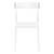33" White Refined Patio Dining Chair
