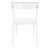 33" White Refined Patio Dining Chair