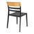 33" Black and Amber Transparent Outdoor Patio Dining Chair