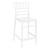 40.5" White Glossy Outdoor Patio Counter Stool