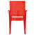 36" Red Glossy Stackable Outdoor Patio Dining Chair