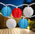10-Count Patriotic Paper Lantern Lights, 8.5ft White Wire
