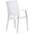 36" White Glossy Stackable Outdoor Patio Dining Chair