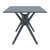 71" Gray Solid Rectangular Patio Dining Table