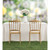 36" Gold Stackable Outdoor Patio Dining Chair