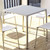 28" Silver Square Outdoor Patio Dining Table