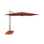 8.5ft Outdoor Square Patio Umbrella with Cross Bar Stand, Henna Red