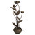 48" Rustic Bronze Indoor Cascading Flower & Leaf Water Fountain - Tranquil Charm for Your Home Décor