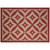 5.25' x 7.25' Red and Ivory Geometric Outdoor Area Throw Rug
