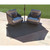 5.25' x 7.25' Charcoal Gray Striped Outdoor Area Throw Rug