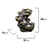 21.75" Ivory and Gray Four Level Log LED Waterfall Fountain