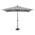 10ft Outdoor Patio Rectangle Market Umbrella with Black Push Button Tilt, Gray