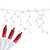 100 Count Red Mini Icicle Christmas Lights - 3.5 ft White Wire