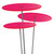 Set of 3 Red Outdoor Suncatcher Garden Stake Discs 54"
