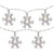 10-Count LED Snowflake Christmas Fairy Lights, 4.25ft, Copper Wire