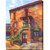 Brown and Green L'albergo Outdoor Canvas Rectangular Wall Art Decor 40" x 30"