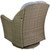 34" Gray Resin Wicker Deep Seated Glider Chair with Gray Cushions
