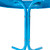 22" Round Outdoor Retro Steel Tulip Side Table, Turquoise Blue