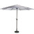 8' Outdoor Patio Market Umbrella with Hand Crank and Tilt, Blue and White Stripe