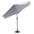 8' Outdoor Patio Market Umbrella with Hand Crank and Tilt, Blue and White Stripe