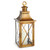 26" Brown Stainless Steel Large Footed Lantern with Glass Panels