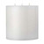 6" White Handmade 3 Wick Unscented Pillar Candle