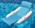 66-Inch Inflatable Blue and White Swimming Pool Floating Lounge Seat