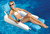 66-Inch Inflatable Blue and White Swimming Pool Floating Lounge Seat