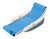 Ultimate Poolside Comfort: 66" White and Blue Rippled Float Sunchaser Swimming Pool Lounge Chair