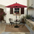 9ft Outdoor Patio Octagon Umbrella with Black Push Button Tilt, Red