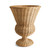 18" Brown Wicker Rattan Footed Urn