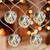 10 B/O LED Warm White Clear Round Ball Christmas Lights - 4.75' Clear Wire