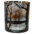 3” Flameless Forest and Deer Hand Painted Glass Candle Holder