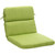 40.5" Green Solid Reversible Outdoor Patio Rounded Chair Cushion