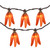 36ct Orange Chili Pepper Clusters String Light Set, 7.5ft Brown Wire