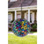 Purple Reflections Leaf Glass Mosaic LED Solar Powered Hanging Orb Garden Light 8”